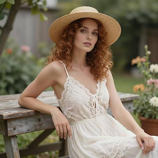 Captivating Portrait in Rustic Garden Setting
