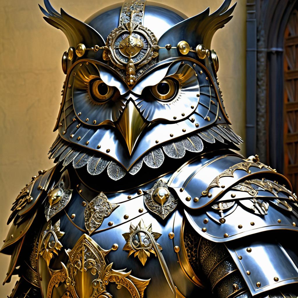 Ultra-Detailed Knight Owl Artwork