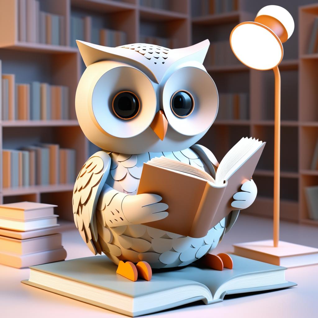 3D Toy Owl Reading with Constructivism