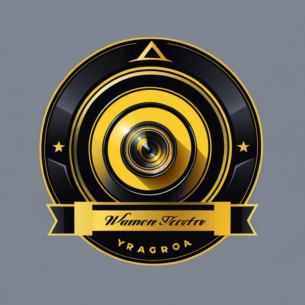 Retro Black and Yellow Award Logo Design