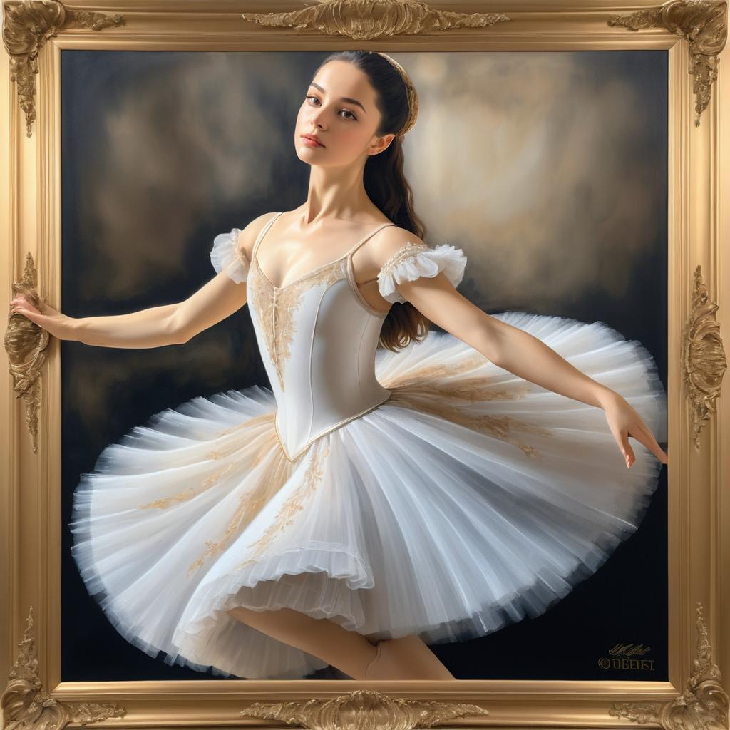 Elegant Ballerina in Da Vinci Style