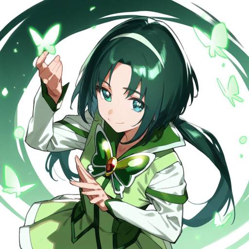 Illustration of Akimoto komachi, precure in the style of Muchi maro