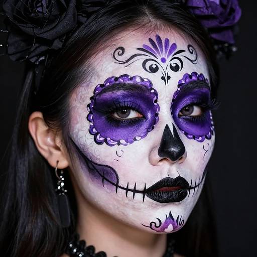 Intricate Day of the Dead Halloween Makeup