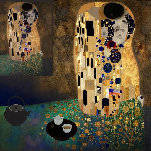 Klimt-Inspired Jewel-Toned Japanese Tea Room