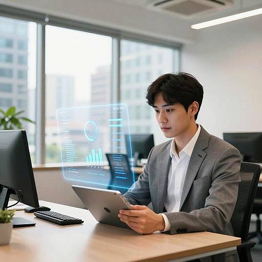 Korean AI App Concept with Professional