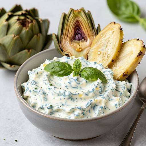 Steamed Artichokes with Basil Dip