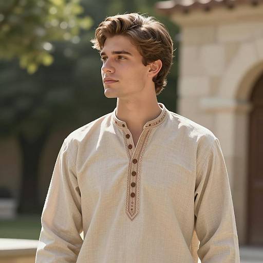 Serene Portrait of Handsome Young Man