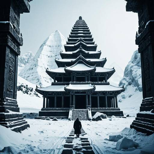 Ancient Snow-Covered Alien Temple