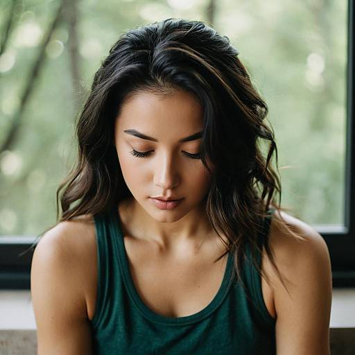 Soft-Focus Portrait of Young Woman
