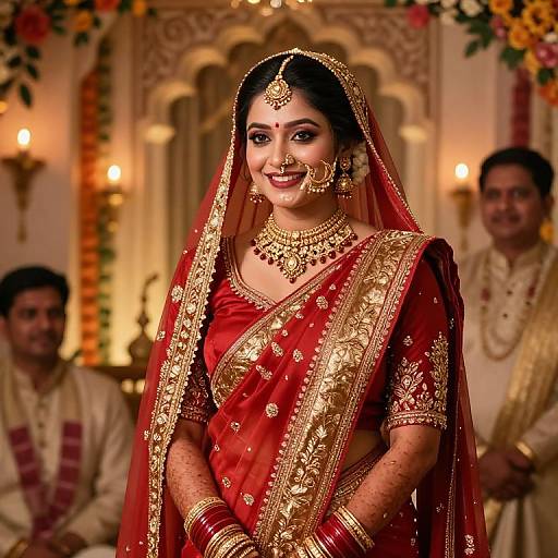 Bengali Bride in Traditional Wedding Attire