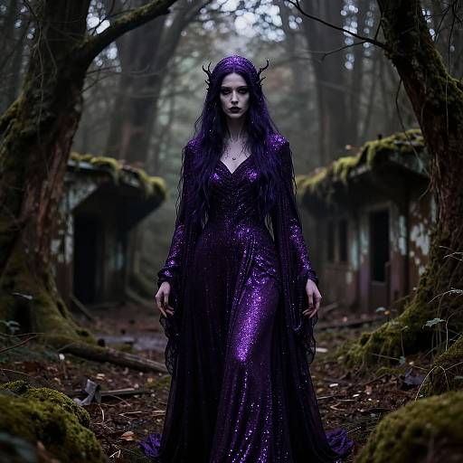 Enchanted Wraith in Dystopian Forest