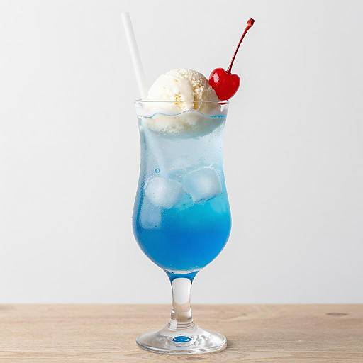 Refreshing Blue Gradient Drink Photography