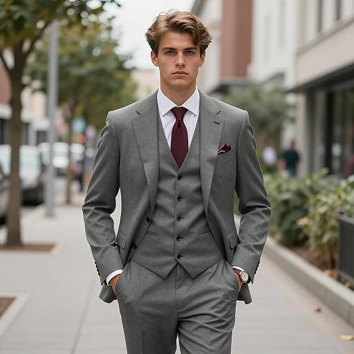 Handsome Man in Urban Formal Attire