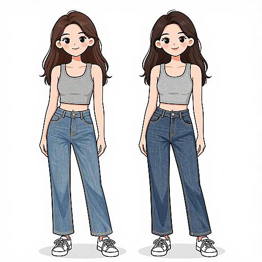 Smiling Woman in Casual Streetwear