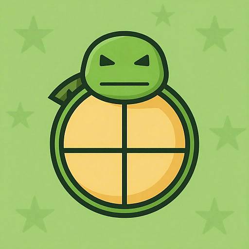 Minimalist Ninja Turtles Logo Design