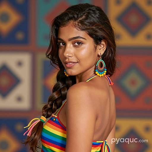 Vibrant Portrait of a Young Woman