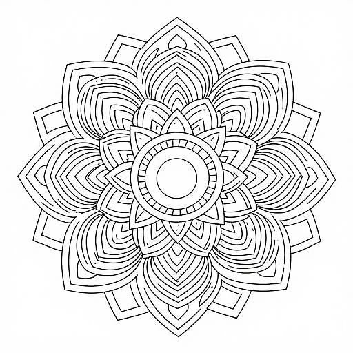 Intricate Floral Symmetrical Mandala