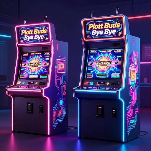 Cyberpunk Retro Slot Machine Art