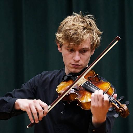 Young Violinist in a Dark Jacket