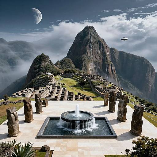 Futuristic Megalithic Cityscape