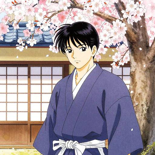 Shoji Manga Style Samurai Illustration