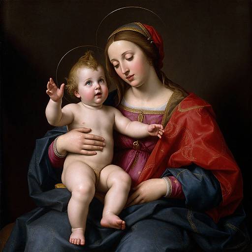 Serene Madonna and Child Portrait