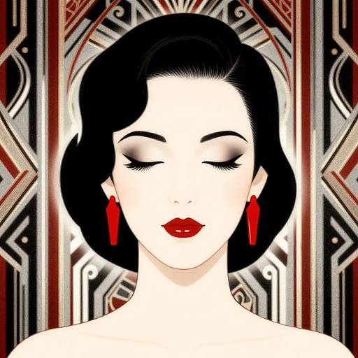 Art Deco Styled Woman Portrait