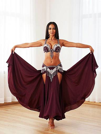 Burgundy Belly Dance Studio Portrait