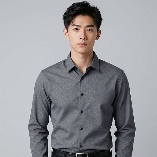 Realistic Portrait of Man in Shirt