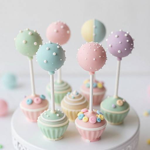 Pastel Cake Pops for Bridal Shower