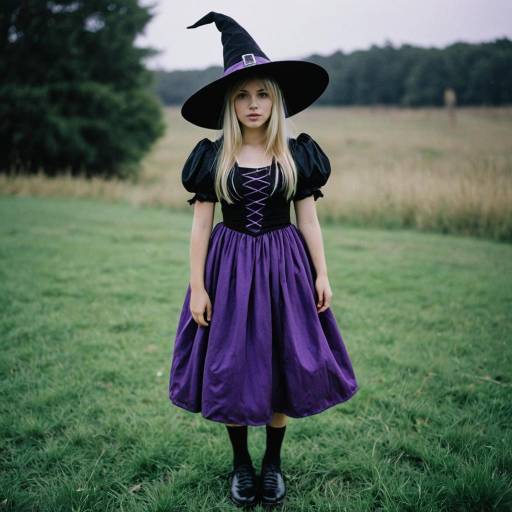 Enchanting Girl Under Purple Moonlight