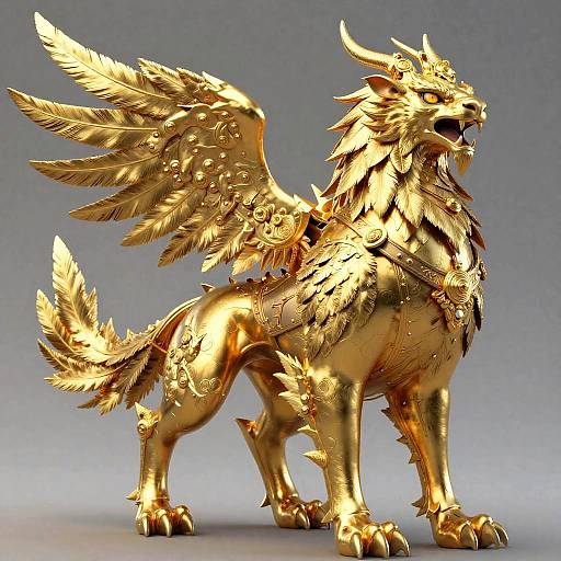 Infrared Griffin Guardian Portrait