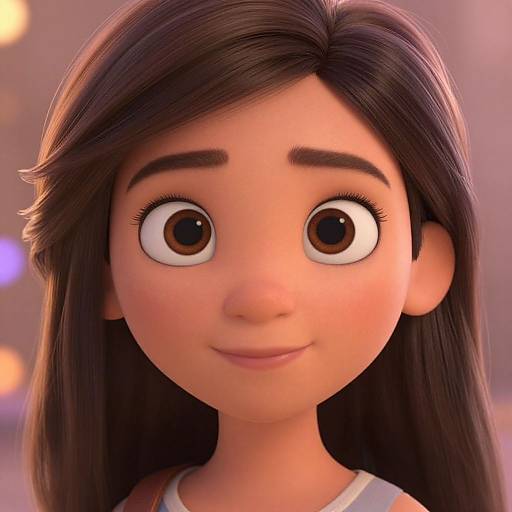 Pixar-Style Young Woman Portrait