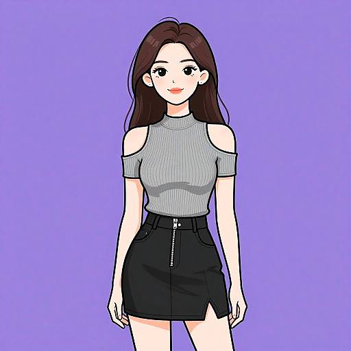 Chic Woman in Casual Fashion