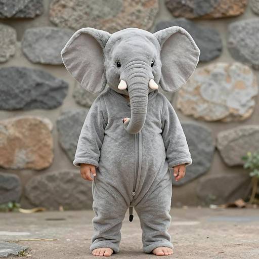 Cute Elephant Infant in Playful Setting