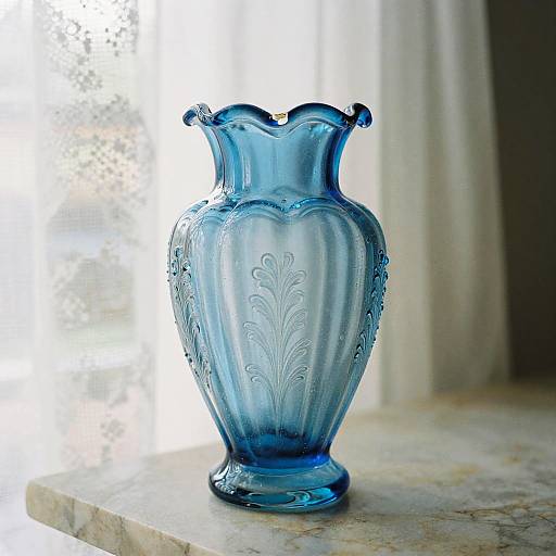 Elegant Cobalt Blue Glass Vase