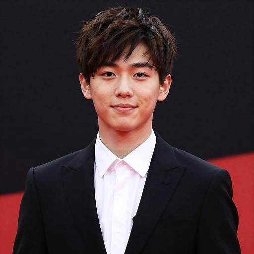 Youthful Man in Charcoal Suit Portrait