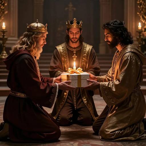 Three Kings Present Glowing Gift