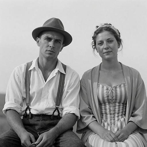 Intense Portrait of a Couple in B&W