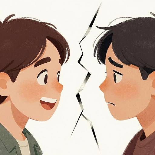 Contrasting Emotions on Fractured Frame