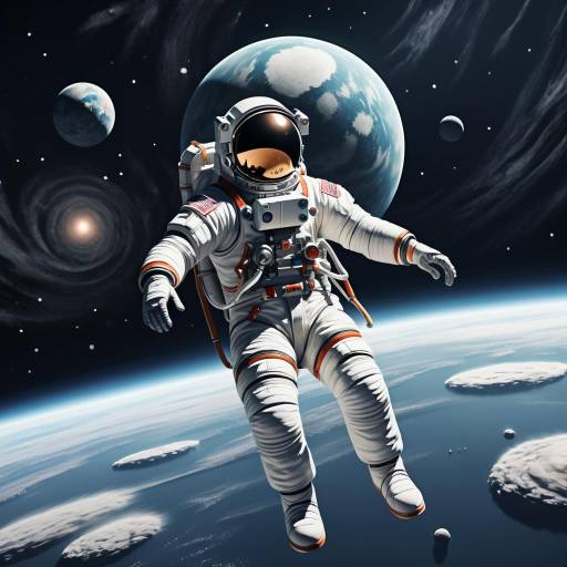 Astronaut Floating in Space