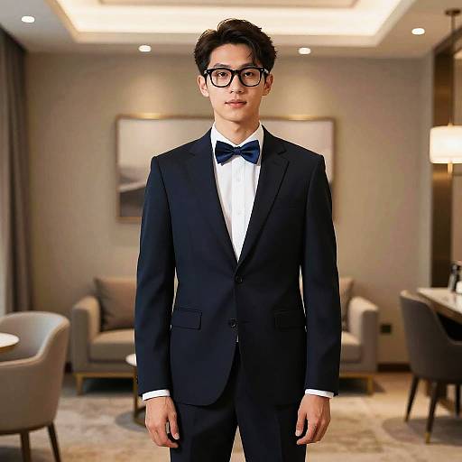 Young Man in Bow Tie Costume