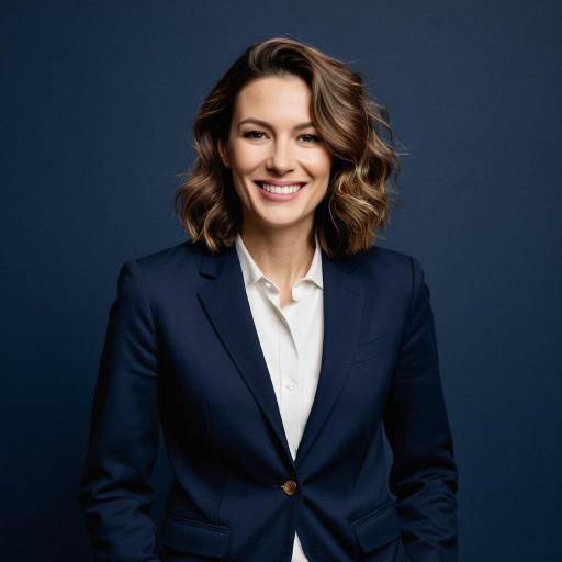 Jovial Businesswoman in Navy Blazer Jovial Businesswoman in Navy Blazer