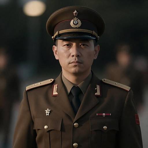 Portrait of a Military Officer in Uniform