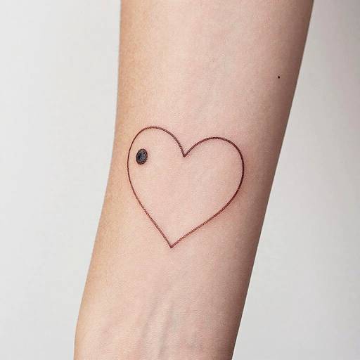 Minimalist Heart Mole Wrist Tattoo