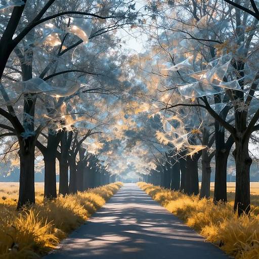Ethereal Forest Pathway at Dusk