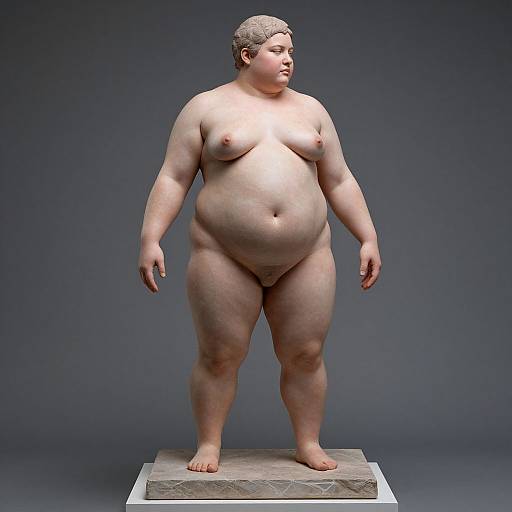 Hyper-Realist Overweight Human Sculpture