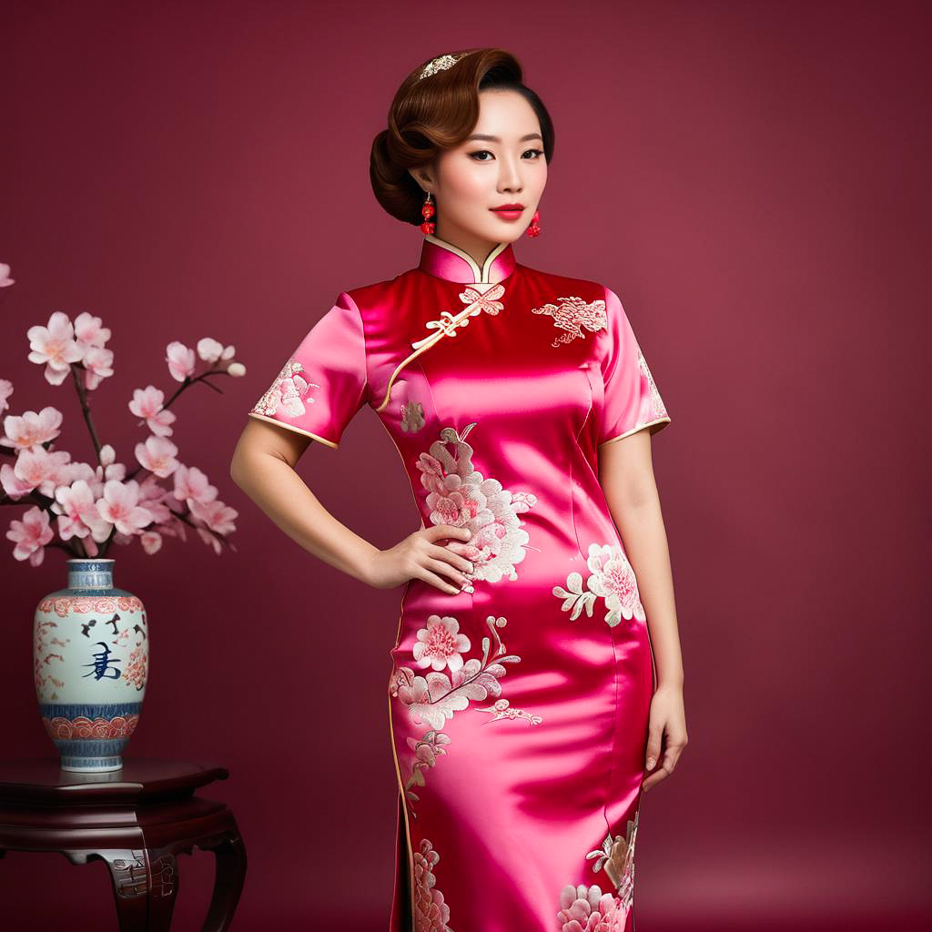 Elegant Qipao Portrait for Chinese New Year