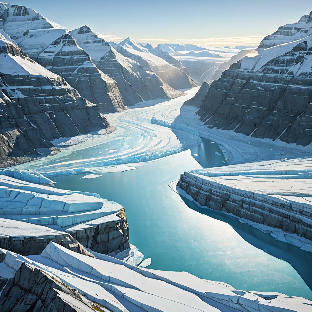 Aerial View of a Glacial Valley