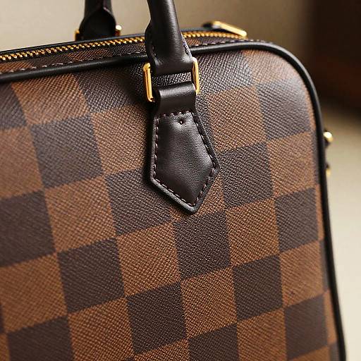 Luxury Damier Leather Close-Up